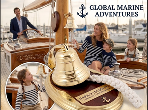 High Quality Golden <b>Brass</b> Nautical Ship <b>Bell</b> 4" Gold-Plated Polished Indoor Outdoor Design Metal Rope Hanging Handle Home - Product Image 2
