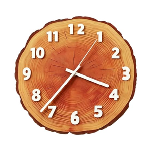 Reloj de Pared Redondo Minimalista de Madera, Reloj de Cuarzo Silencioso con Manecillas Negras, Nuevo Diseño para Colgar en la Pared - Product Image 3