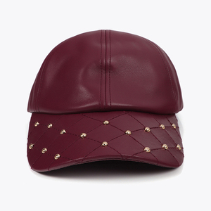 Stylish Custom Made Good Supplier New Arrival Trendy Durable Lightweight OEM ODM Service Premium Synthetic Leather Fashion Caps - Product Image 1