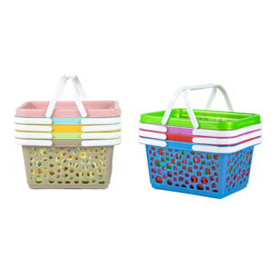 PP Plastic Rectangle Food <b>Storage</b> <b>Basket</b> with Fruit Holder for Kitchen Organization - Product Image 6