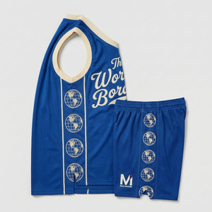Ensemble d'uniformes de basketball pour hommes, maillot et short en mesh respirant, vêtements de sport pour l'entraînement, vêtements d'équipe, logo personnalisé, Maluza Industries - Product Image 4