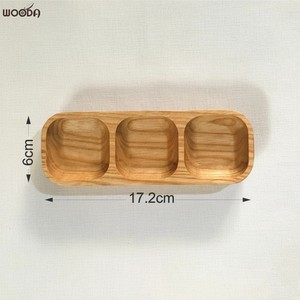 Juego de bandejas de madera premium para salsas y condimentos, bandeja para servir frutos secos, diseño portátil con divisiones. - Product Image 5