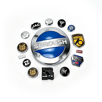 Emblème de voiture personnalisé en plastique ABS chromé, badge automobile, surface lisse, résistant à l'eau, moulage sous pression pour la décoration de réfrigérateur