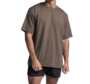 T-shirts en coton 100% de qualité supérieure, coupe ample, épaules tombantes, style hip-hop, personnalisables avec logo, pour hommes. - Product Image 4