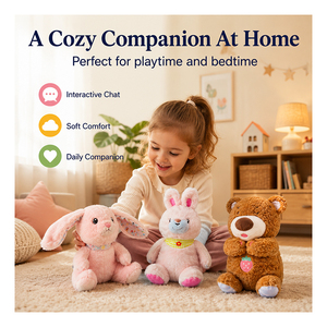 Juguete de Peluche de Conejito Inteligente con IA Personalizada, Diálogo por Voz, Compañero de Aprendizaje de Inglés, Algodón Suave, Regalo de Cumpleaños para Niños, Fabricante - Product Image 3