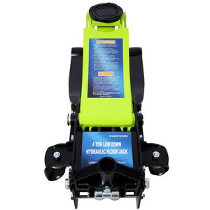 Martinetto idraulico da pavimento verde da 4 tonnellate (8000 libbre) con gamma di sollevamento da 2,5 a 20 pollici, carrello di servizio a basso profilo per auto - Product Image 6