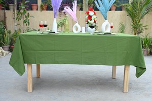 Wholesale Handmade Cotton Linen <b>Square</b> Washable Solid Color Customizable <b>Tablecloth</b> for Wedding Hotel Home Decoration - Product Image 4