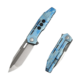 Couteaux pliants avec lame en acier inoxydable, design de poche portable, poignée ergonomique, outil utilitaire léger et pliable pour le camping - Product Image 1