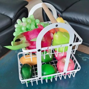 Elegant and Sturdy Two Tier Metal Fruit <b>Basket</b> with <b>Large</b> Storage Capacity Perfect for Organizing Kitchen Items and Dining Decor - Product Image 4
