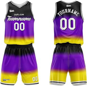 Nuevos Conjuntos de Uniformes de Baloncesto Reversibles para Clubes y Ligas, con Camisetas de Baloncesto de Doble Capa y Estampado - Product Image 3