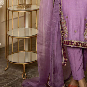 Traje de 3 Piezas para Mujer, Estilo Pakistaní, Bordado de Lujo, con Dupatta, Prendas de Diseñador Listas para Usar - Product Image 6