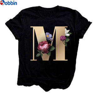 Camiseta de Moda para Mujer, Nueva Camiseta de Verano para Parejas, Ropa Transpirable con Estampado de Alfabeto, Combinación de Letras con Nombre Personalizado - Product Image 1