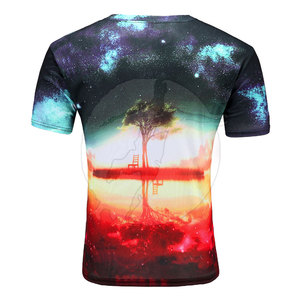 Camiseta de sublimación 100% algodón para hombre, corte holgado, estampada, a la moda, diseño personalizado. - Product Image 2