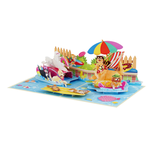 <span class=keywords><strong>Carte</strong></span> pop-up 3D personnalisée pour fête de piscine canine, <span class=keywords><strong>carte</strong></span> de vœux faite à la main, <span class=keywords><strong>invitation</strong></span> créative sur le thème des animaux de compagnie, <span class=keywords><strong>carte</strong></span> cadeau, vente en gros - Product Image 1