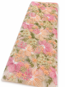 Tissu en polyester uni brodé, imprimé, tricoté, respirant, écologique, de qualité export, pour robe de mariée - Product Image 4