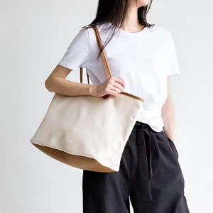 Sac de shopping en toile personnalisé, écologique, grande capacité, motif imprimé rayé, réutilisable pour un usage quotidien, personnalisable - Product Image 4