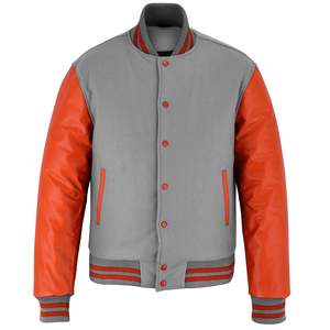 Chaqueta de béisbol varsity personalizada con logo impreso en relieve para hombre, chaqueta de exterior de alta calidad para hombre, chaqueta varsity de diseño nuevo, OEM. - Product Image 4