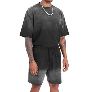 T-shirts d'été pour hommes 100% coton imprimés sur mesure, séchage rapide, ensemble 2 pièces, logo personnalisé, tissu tricoté respirant, Sports Paradise - Product Image 3