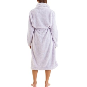Breathable Lounge Wear <b>Women</b> <b>Fluffy</b> Colorful Bathrobes <b>Dressing</b> <b>Gown</b> 100% Terry Cotton - Product Image 2