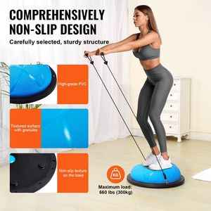 Addestratore di allenamenti per tutto il corpo da palestra per sport blu da 23 pollici con capacità di 660 libbre per esercizi di stabilità delle fasce di resistenza della palla - Product Image 4