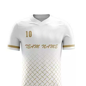 เสื้อฟุตบอลแบบกำหนดเอง เสื้อฟุตบอลพิมพ์ลายด้วยความร้อน ชุดทีมฟุตบอล โพลีเอสเตอร์ 100% สินค้าขายดี - Product Image 4