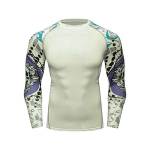 Custom <b>Mens</b> Short Sleeve <b>Compression</b> Rash Guard Anti-Bacterial Quick Dry Sublimated Superhero Inspired Training <b>Shirt</b> OEM - Product Image 4