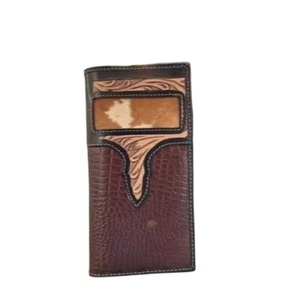 Cartera Larga Vintage Unisex de Cuero Vacuno Hecha a Mano, de Lujo, con Bloqueo RFID, para Uso Diario - Product Image 1