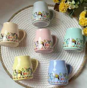 New Vision <b>Ceramic</b> Pillow Cup Saucer Set <b>Coasters</b> | Modern Luxury Macaron Pink Coffee Mug | Creative Aesthetic Tea Set for Home - Product Image 2