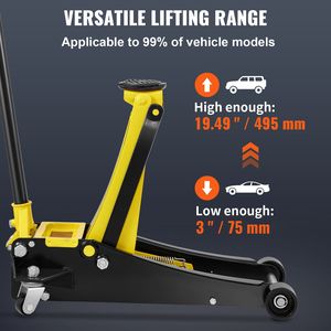 Martinetto idraulico da corsa da 3 tonnellate con sollevamento rapido e struttura in acciaio resistente - Product Image 3