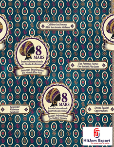 Tela Africana de Alta Calidad con Estampado de Cera, Textil de Algodón Ankara, Día Internacional de la Mujer 8 de Marzo, Fabricante OEM ODM, Venta al Por Mayor - Product Image 1