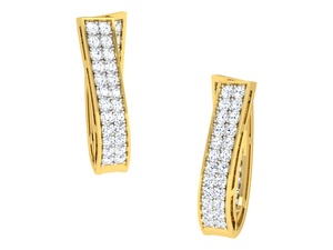 Pendientes de Aro Geométricos Dorados de Moda 2026, Pendientes de Circonita Brillante para Mujer, para Bodas y Fiestas, Venta al Por Mayor de Fábrica - Product Image 1