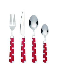 Ensemble de couverts de luxe classique 24 pièces en acier inoxydable à bord droit, ambidextre, pour la restauration - Product Image 3