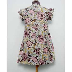 Blusa Moderna de Estilo Vintage con Estampado Floral Dulce, 100% Algodón, Lavable, de Secado Rápido, Ecológica, Casual de Verano, con un Toque Femenino y Cuello Redondo con Volantes - Product Image 5