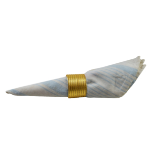Z.HANDICRAFTS Anneaux de serviette contemporains en métal plaqué or gaufré avec motifs ronds pour événements, réceptions, traiteur et utilisation avec des serviettes en papier - Product Image 3