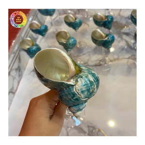 Copas de Vino de Cristal con Tallo de Plata Hechas a Mano, Elegantes Centros de Mesa para Bodas, Copas de Concha Marina Naturales, Vajilla de Lujo Hecha a Mano - Product Image 1