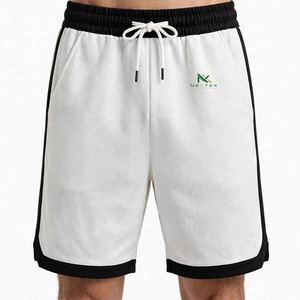 Custom <b>White</b> Black Basketball <b>Shorts</b> <b>Men's</b> Sports Mesh Athletic <b>Shorts</b> with Pockets OEM Factory Wholesale Custom Logo - Product Image 1