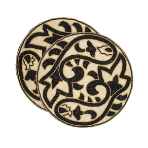 Needlework Handmade Black And Gold Beaded <b>Placemat</b> by Creative Art Zone - Product Image 6