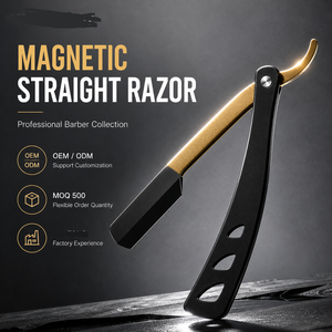Rasoir droit pliant ANAAIF en gros, acier inoxydable de haute qualité, étanche, écologique, outil de barbier pour l'épilation corporelle - Product Image 1