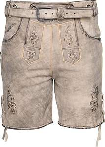 Pantalones Cortos de Cuero Bávaros de Alta Calidad al por Mayor, 100% Algodón Sólido, con Logotipo Personalizado, de Secado Rápido, Tradicionales, para Hombre, para el Oktoberfest - Product Image 2