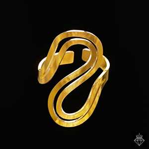 PRAO Anti-Tarnish Gold Plated Bracelet & <b>Ring</b> <b>Set</b> Curved Fashion Jewelry <b>for</b> <b>Women</b> - Product Image 3