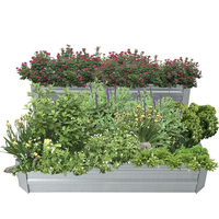 Bac de plantation surélevé en acier coloré pour aménagement paysager, pot de fleurs en métal, jardinière écologique, couleurs personnalisables