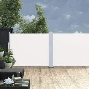 Retractable <b>Cream</b> 55.1"x393.7" Side Awning Door & <b>Window</b> Screen Product - Product Image 1