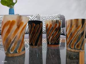 Taza de cuerno vintage más vendida, taza de cuerno de búfalo personalizable, taza de cuerno pequeña y grande para beber cerveza y vino, para el hogar y restaurantes - Product Image 3