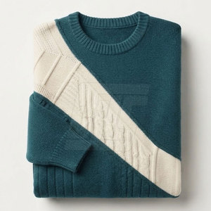 <b>Men</b> Fashion Jumper Soft Knit Pullover <b>Sweater</b> Warm Casual Winter Clothing Crew <b>Neck</b> Ribbed Cuffs Hem And Comfortable Fit - Product Image 6