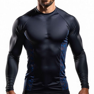 เสื้อรัดกล้ามเนื้อ MMA แบบสั่งทำพิเศษสำหรับผู้ชาย แขนยาว โพลีเอสเตอร์แบบซับลิเมชั่นเต็มตัว แห้งเร็ว มีทั้งแบบแขนยาวและแขนสั้น - Product Image 6