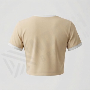 Top Corto de Algodón Personalizado para Mujer, Transpirable, con Ombligo Expuesto, Bajo sin Rematar, Estilo Urbano, para Fitness, Gimnasio, Entrenamiento, Ropa Deportiva - Product Image 2