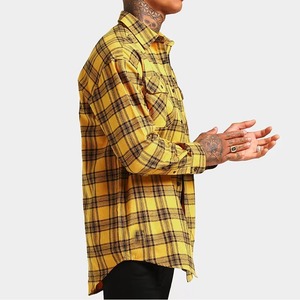 Camisa de Franela a Cuadros para Hombre, Invierno, Algodón, Forro Polar Grueso, Acolchada, Manga Larga, Roja - Product Image 3