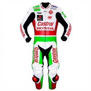 Traje de cuero Daijiro Kato Castrol Zonda MotoCP de 1 pieza, de piel de vaca/canguro, para motocicleta, para pista/conducción, mono/Traje MotoCP para motociclista - Product Image 1
