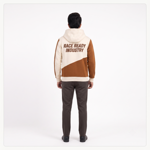Sweat à capuche zippé intégral pour homme, écologique, taille XS, en molleton de coton et polyester, color block, impression en relief personnalisée, streetwear, sportswear, marque privée - Product Image 2