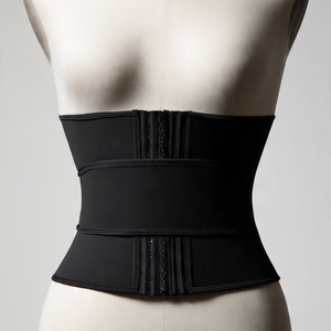 High Quality Adjustable Double <b>Belt</b> <b>Elastic</b> Body Slimming Waist Trainer Adjustable Waist Trimmer Sweat <b>Belts</b> - Product Image 1